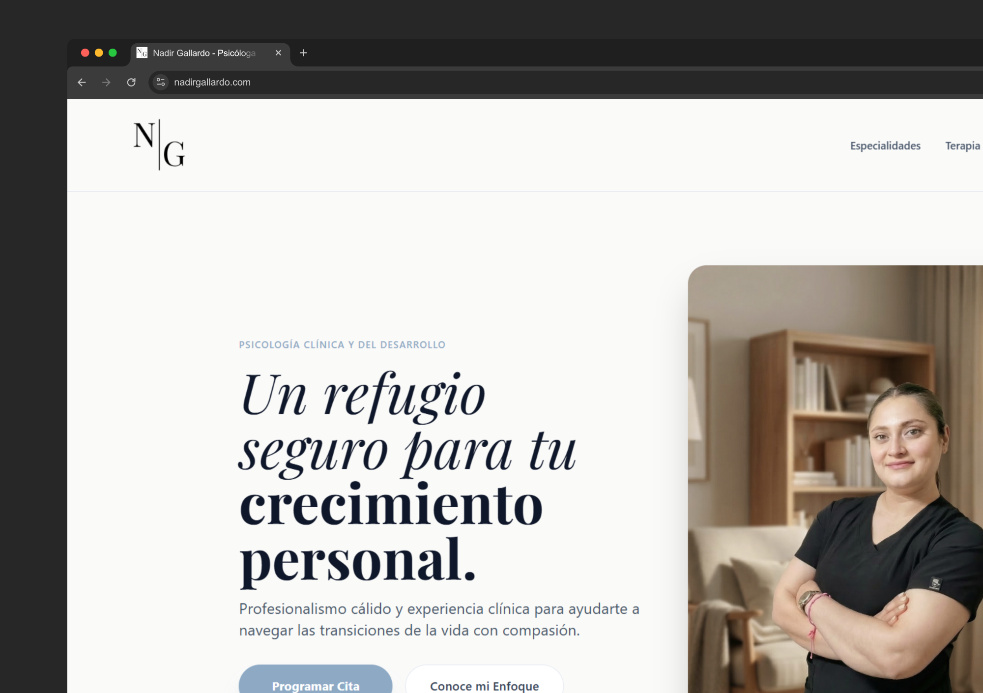 Nadir Gallardo psychologist website